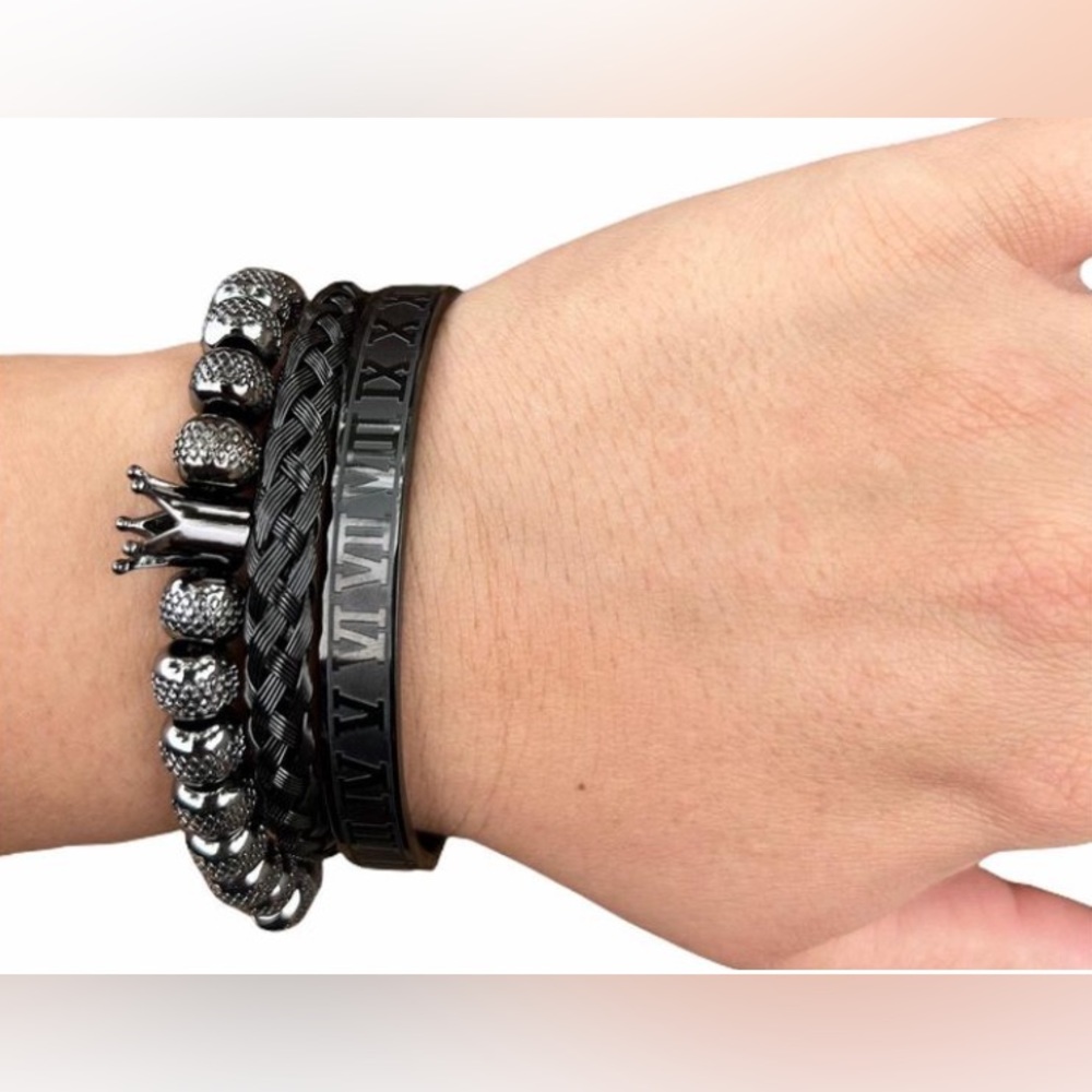 Black 3 set bracelets